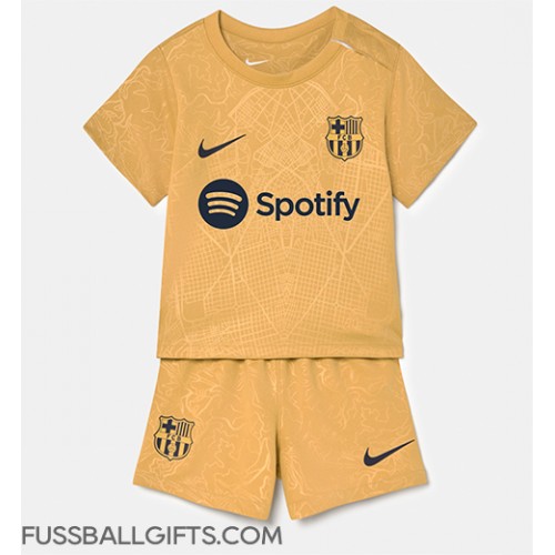 Barcelona Fußballbekleidung Auswärtstrikot Kinder 2022-23 Kurzarm (+ kurze hosen)